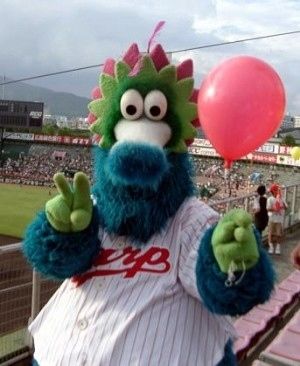 画像 広島東洋カープのマスコットキャラ スライリー スラィリー ｓｌｙｌｙ がキモい かわいい おにぎりまとめ