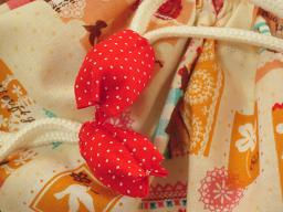 ループエンド買わずに作って巾着もオシャレに ループエンドの作り方 おにぎりまとめ