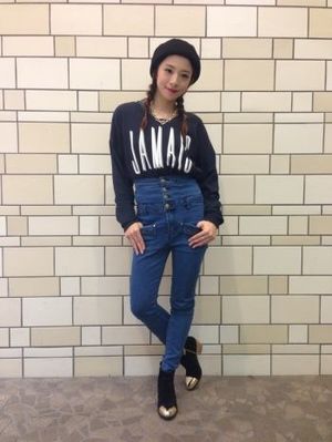 細見え おしゃれなハイウエストスキニーのコーディネート術 おにぎりまとめ