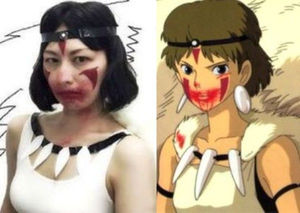 鳥居みゆき 静まりたまえ もののけ姫 サン コスプレがガチ過ぎ独特の雰囲気でセンス爆発 おにぎりまとめ